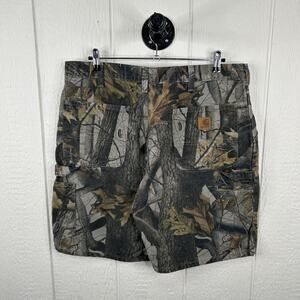Vintage 90’s B191 CMO Carhartt Real Tree Camo Carpenter Shorts Size 36